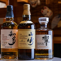 有名銘柄が揃う日本酒＆多彩なジャパニーズウイスキー◎