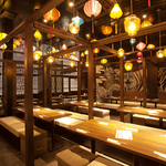 【宴会】　総席数は130席、最大70名様までご宴会が可能ですので大人数の際はぜひご利用ください！