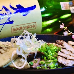 国産黒豚と春のたけの子炭火焼き　鉄板料理