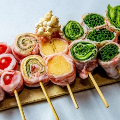 野菜巻き盛り合わせ5本