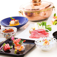 素材を活かした会席料理や和牛のしゃぶしゃぶに舌鼓！