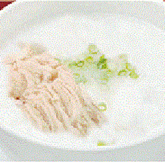 野菜スープ／ピータンお粥／鶏肉お粥