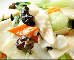 イカと季節野菜の炒め