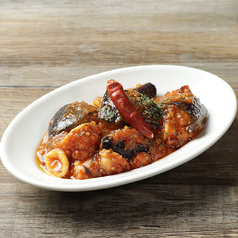 イカと茄子の冷製アラビアータ