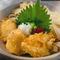 (冷)梅おろし鶏天ぶっかけ