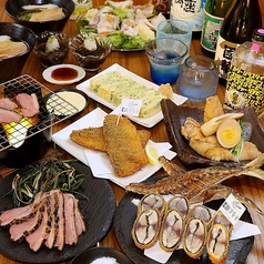 特製鯵フライと沖縄SOBAR がんじゅーのコース写真