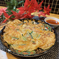 絶品チヂミ！香ばしさと旨味のハーモニーを堪能♪