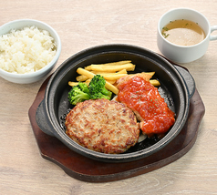 チキン&ハンバーグ定食
