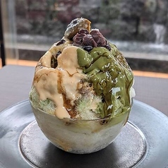 西尾抹茶と小豆のかき氷