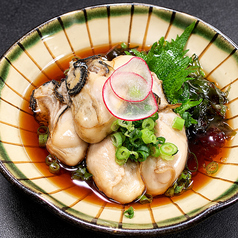 蒸しカキポン酢