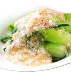 四川風ナスの四川炒め/青梗菜のカニあんかけ