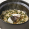 桜鯛と筍の土釜炊き御飯（30分程かかります）