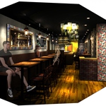 ボトルシャンデリア煌めく、おしゃれなテーブル席は２５名様迄★貸切用、音響などの設備も充実♪