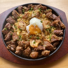 ペッパーガーリックライス　キムチ