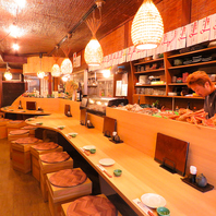 サク飲みからご宴会使いまでシーンに合わせたお席を完備