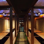 完全個室は大型宴会にもしっかり対応！メンバー全員が見渡せる作りとなっております！