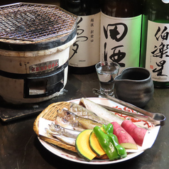 炭火で織りなす、贅沢な味わいの七厘焼きが魅力的♪
