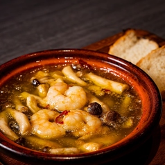 海老と木の子のアヒージョ