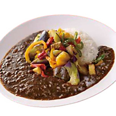彩り野菜のブラックキーマカレー