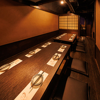 会社宴会や仲間との飲み会にもピッタリの個室空間！