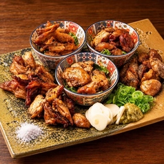 鶏の藁焼き3種食べ比べ◎