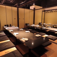 大人数にも対応可能な個室設計