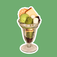 【夜パフェ】〆の宇治抹茶と小豆の和ぱふぇ