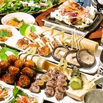 【天草大王堪能コース】全7品2時間飲み放題5000円　炭火焼(焼鳥・瓦焼き・極上親子丼)