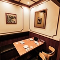 E）3～4名様のプライべート感満載の半個室もございます♪女子会やママ会にも人気◎