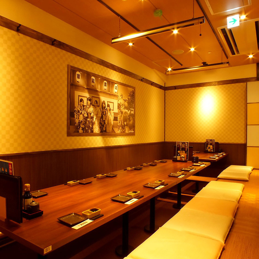 掘りごたつ座敷は最大100名様OK♪10名様、20名様、40名様人数に合わせてご用意！