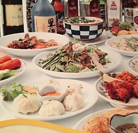 アジアンエスニック料理が楽しめる！90分コース<6品>1500円～♪＋1000円で飲み放題☆