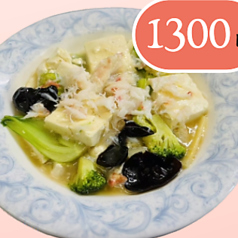 蟹肉入り豆腐煮込み