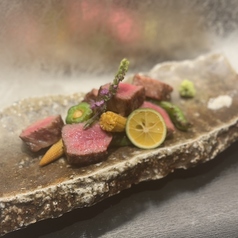 東牛サーロインステーキの炭火焼き