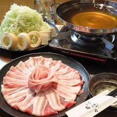 お出汁で食べる沖縄直送のあぐー豚しゃぶが食べれる♪の写真