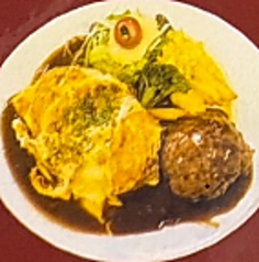 【土曜日限定メニュー】デミグラスオムライスバーグ