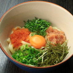 とびっ子と明太子の痛風混ぜうどん