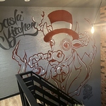 牛の絵の撮影スポットもあります。帰り際に記念撮影をぜひ☆