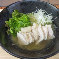 蒸し鶏と白葱の汁そば