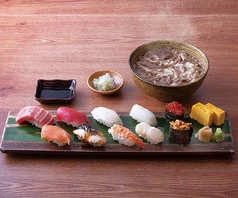 寿司〈上〉と和牛そば