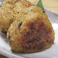 かしわ飯の焼きおにぎり