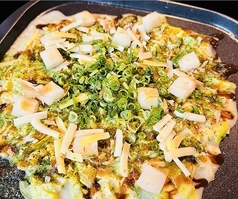 お餅とチーズのもんじゃ焼き