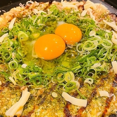 ねぎ玉もんじゃ焼き