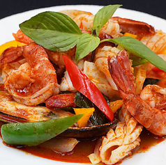 タレパットピクパオ(タイ風シーフード炒め)