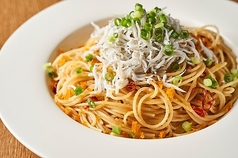 シラスとカラスミのペペロンチーノ