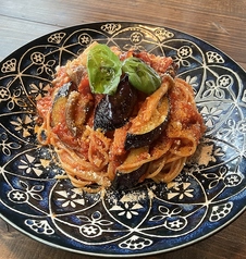 茄子ときのこのトマトパスタ