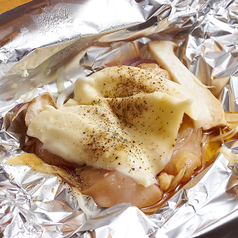 えりんぎとむね肉のチーズバターホイル