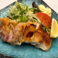 地鶏の塩焼き サラダ付