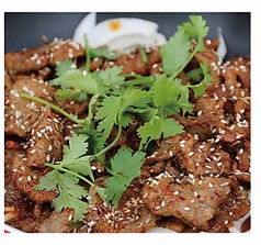 ラム肉のクミン炒め