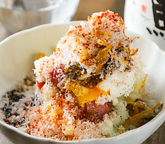 半熟玉子とベーコンのポテトサラダ