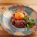 料理メニュー写真&nbsp;レアステーキユッケ風
